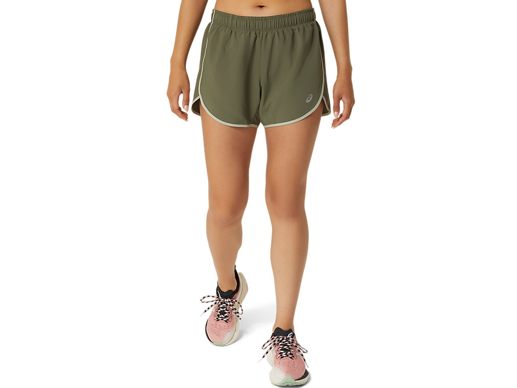 ASICS ICON 4IN SHORT, MANTLE GREEN, swatch