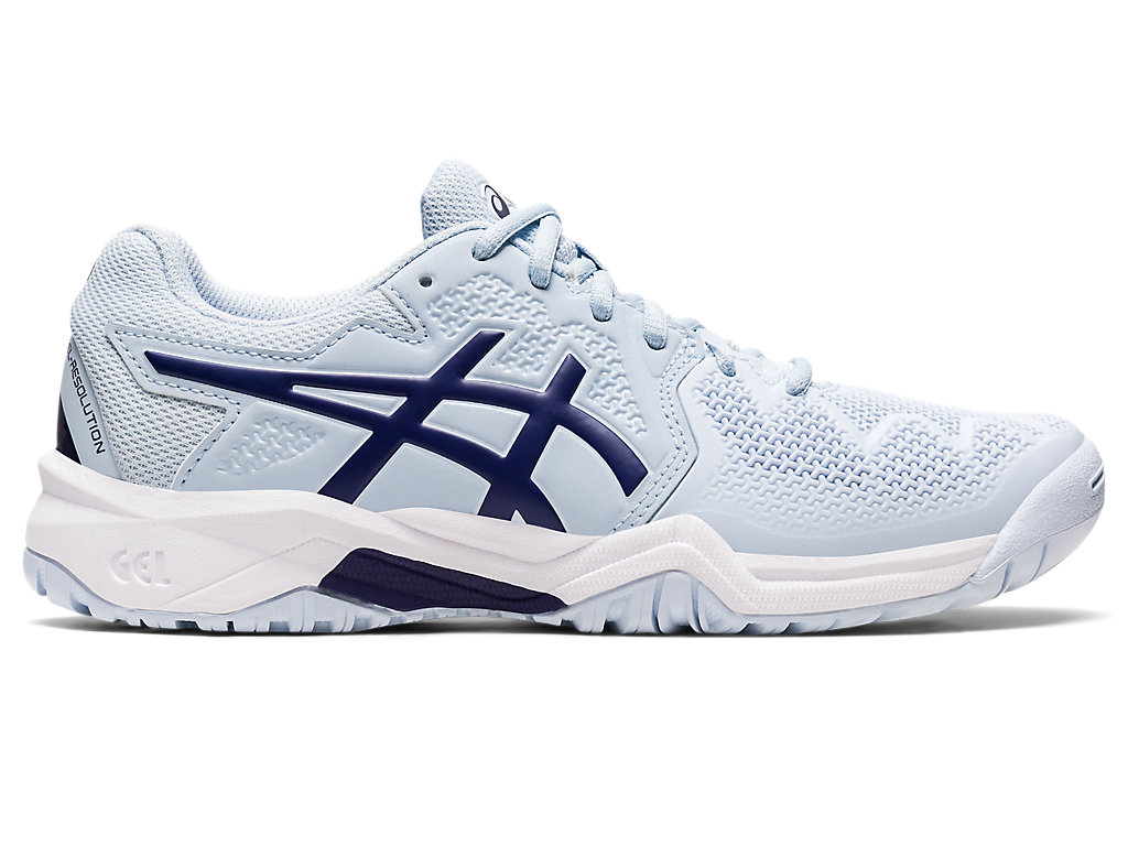 ASICS GEL-RESOLUTION 8 GS, SOFT SKY/DIVE BLUE, swatch