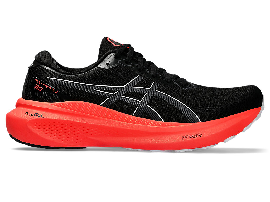 ASICS GEL-KAYANO 30, BLACK/CARRIER GREY, swatch