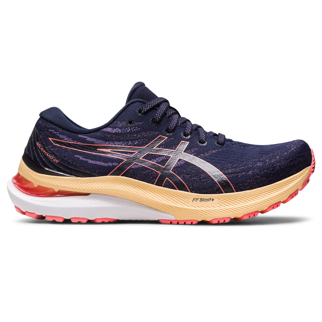 ASICS GEL-KAYANO 29, MIDNIGHT/PAPAYA, swatch