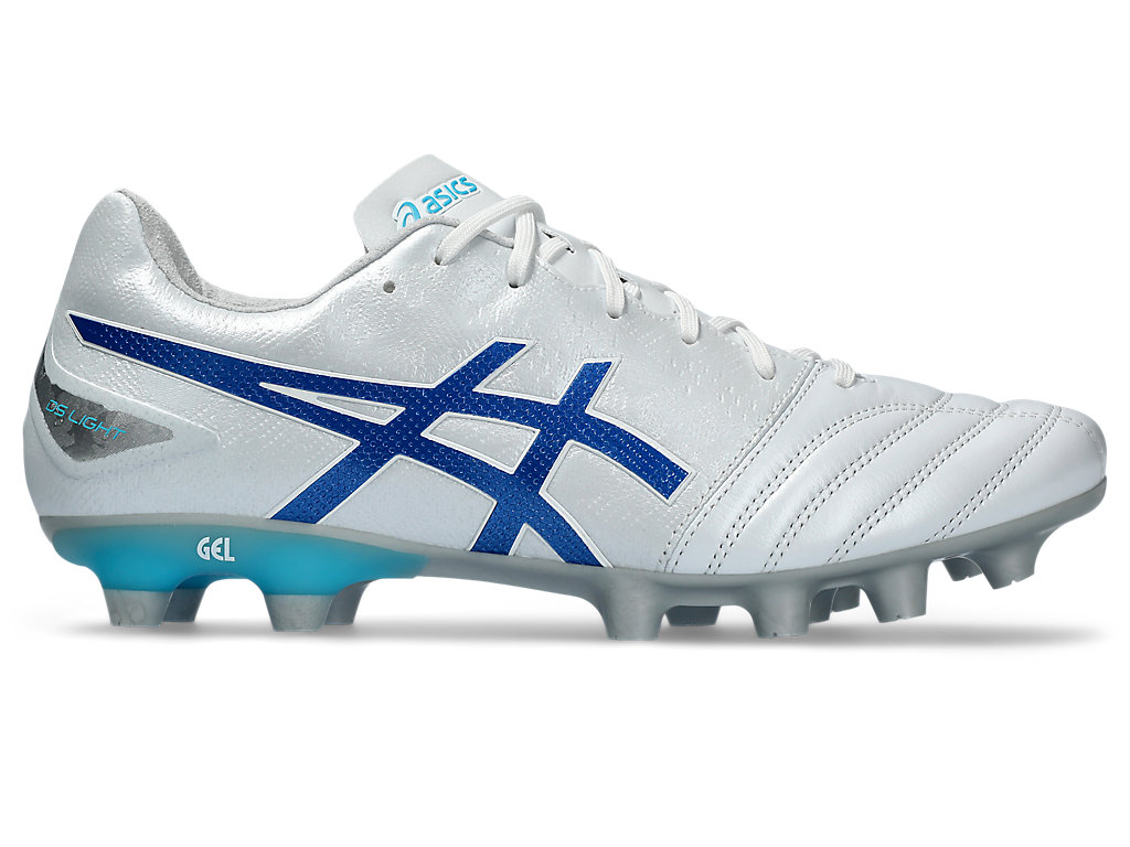 ASICS DS LIGHT PRO, WHITE/TUNA BLUE, swatch