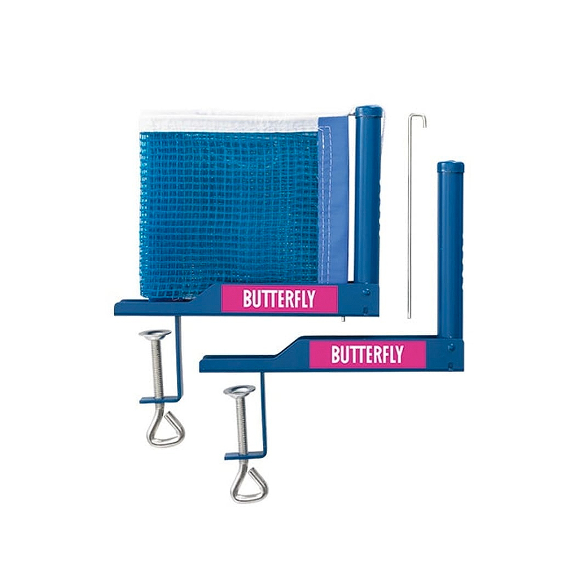 BUTTERFLY TABLE TENNIS NET POLE SET (BLUE)