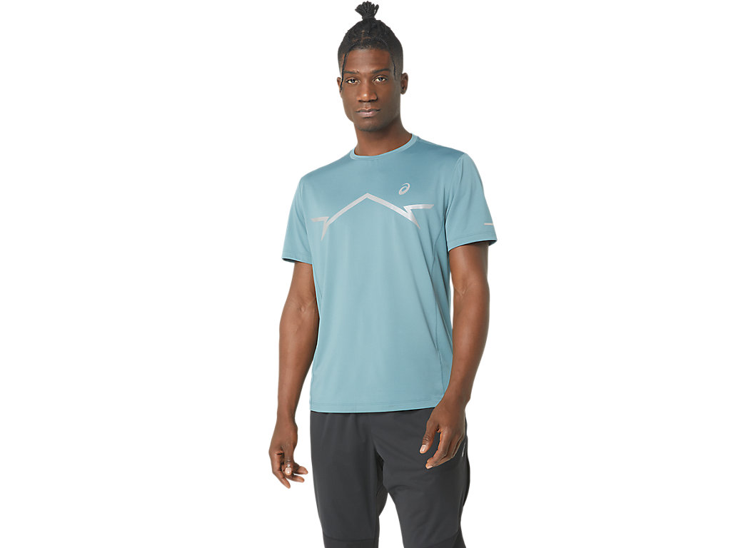 ASICS LITE-SHOW SS TOP, FOGGY TEAL, swatch